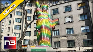 BLM Rainbow Statue Goes Up in Budapest but it's Time There Did Not Last Very Long