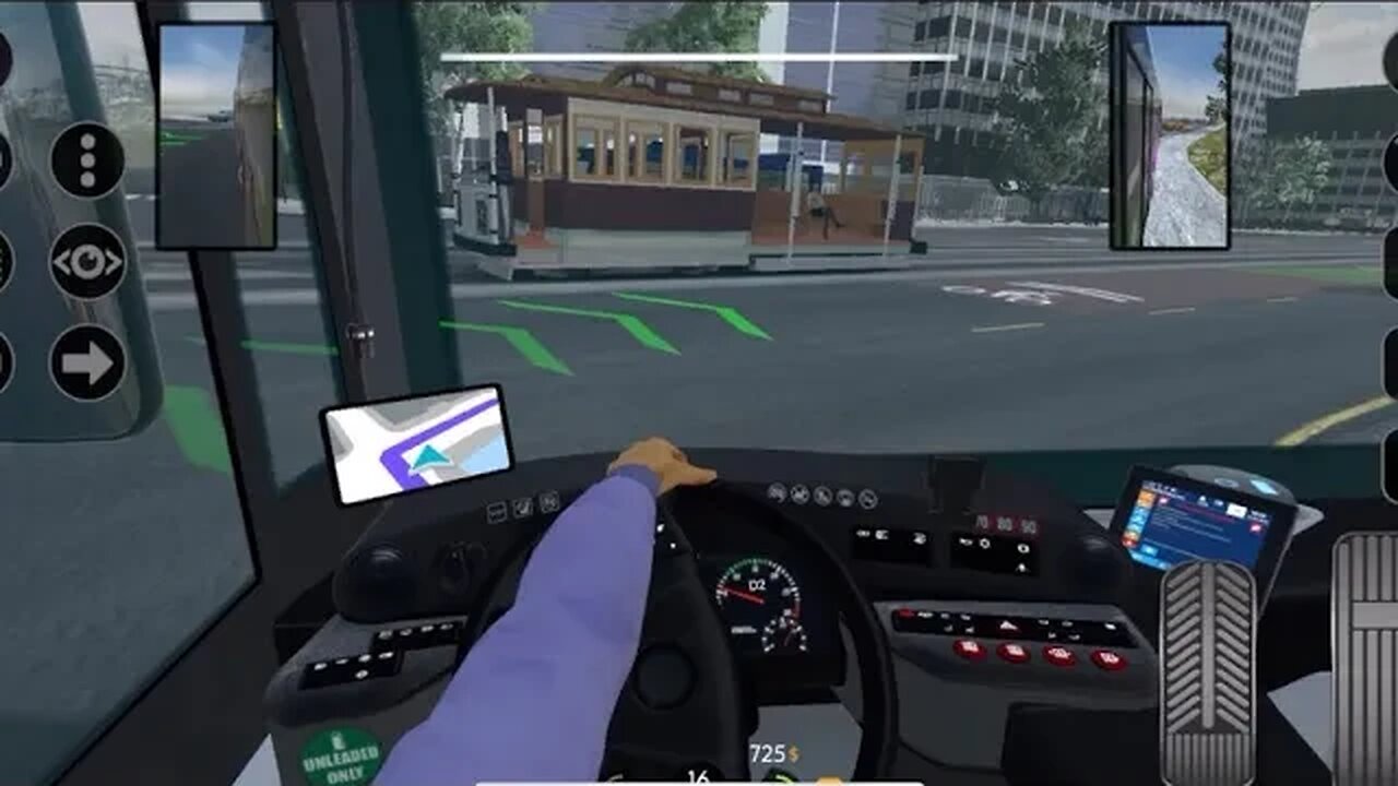 BeamNG drive, bus driving experience, San Francisco, route 7, beautiful  city views