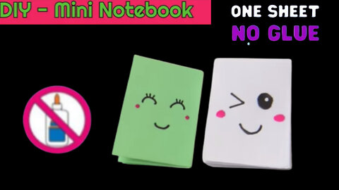 DIY MINI NOTEBOOKS ONE SHEET OF PAPER WITHOUT GLUE - BACK TO SCHOOL