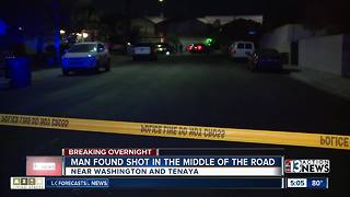 Man found shot in middle of road