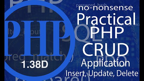 video #38D - Advance PHP | SQL (Insert, Update, Delete)