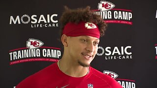 Chiefs QB Patrick Mahomes on Chris Jones, training camp interceptions and more