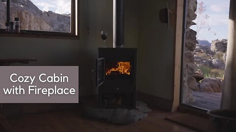 Cozy Winter Ambience - Crackling Fireplace Sounds 8h - Cozy Cabin