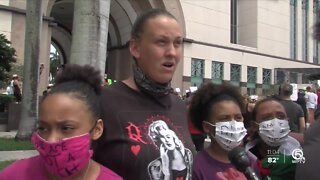 Protesters march to Palm Beach County courthouse, call for justice over George Floyd's death