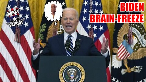 JOE BIDEN GETS BRAIN FREEZE DURING AFGHANISTAN QUESTIONS !