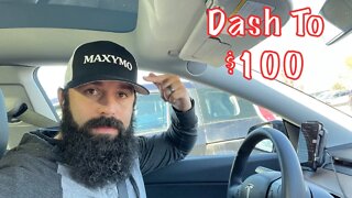 $100 Lunch Goal | DoorDash Large Order Program | Tesla Model Y | Uber And Lyft If Needed