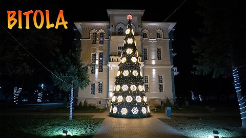 Christmas Tree Lights winter ambience Relax Piano Music | Bitola, Macedonia