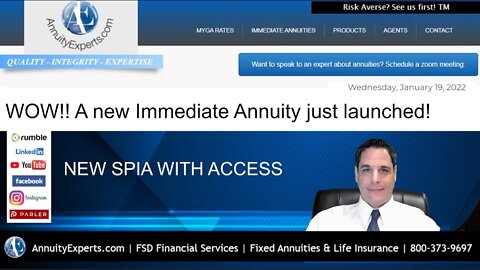 New Immediate Annuity With Access | Reviewed by Jeff Affronti