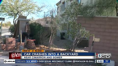 Suspected street racers crash through backyard brick wall