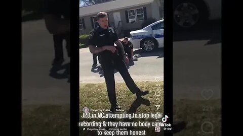 Cops try to stop recording of violent arrest. cop don't respect the law.