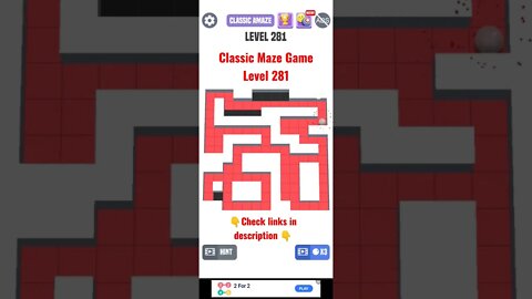 Classic Maze Game Level 281. #shorts