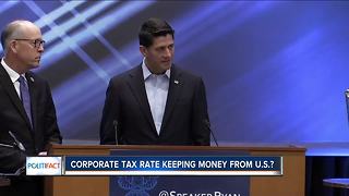 Corporate tax rate keeping money from U.S.?