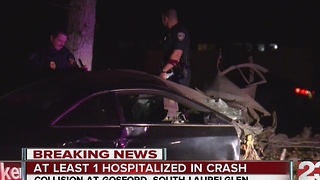 Man hospitalized in southwest Bakersfield pursuit crash