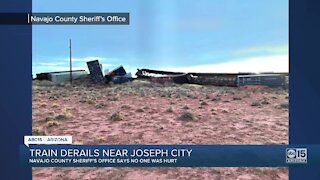 Train derailment near Joseph City