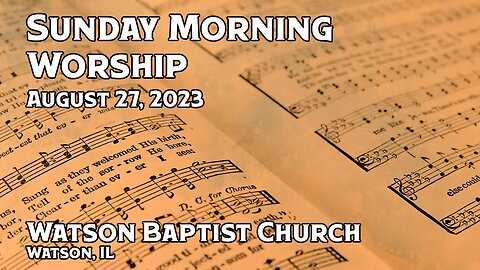 2023 08 27 Worship Service