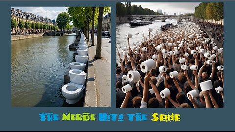 PARIS POOP PROTEST~ Parisians poop in Seine River before French Pres jumps in!