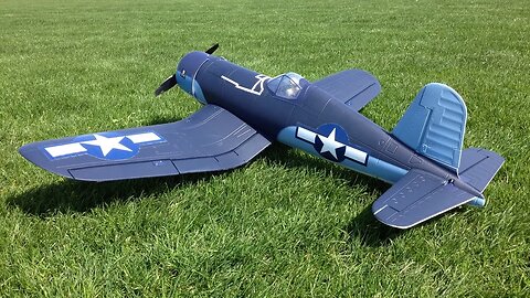 Parkzone F4U-1A Corsair Parkflyer WWII Warbird RC Plane at Grass Flying Field