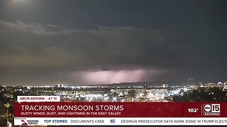 Monsoon storms approaching the Valley