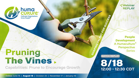 Shaping Talent for Success: Pruning the Vines – Competencies: Prune to Encourage Growth