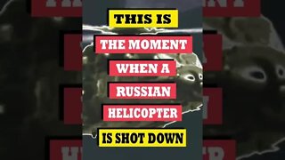 This is the moment when a Russian helicopter is SHOT DOWN by Ukrainian forces