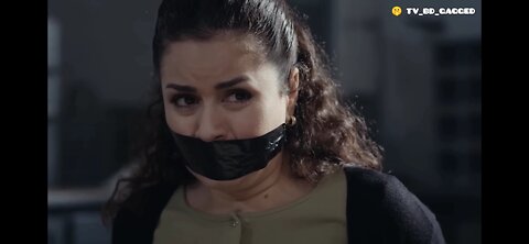 The villain tied up the Turkish beauty and taped her mouth shut