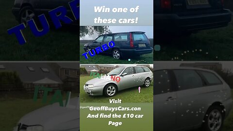 Win a car? Visit GeoffBuysCars.com and find the £10 Car page #cars #volvo #alfaromeo