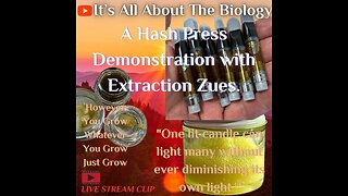 A Hash Press Demonstration with Extraction Zues.