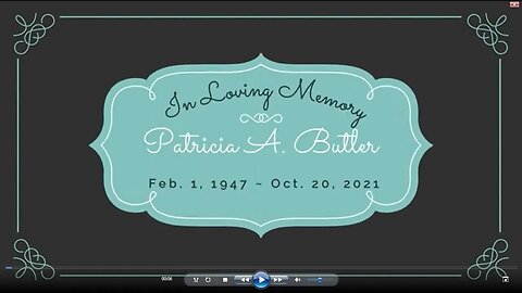 Memorial Tribute Patricia A Butler (Full Video) MPEG-2