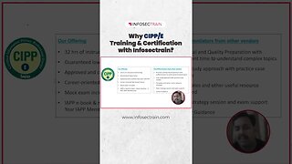 Why IAPP CIPP/E Certification Training with InfosecTrain?