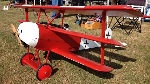 Giant Scale Fokker Dr.1 Triplane RC Plane - Red Baron WWI Warbird at Warbirds Over Whatcom