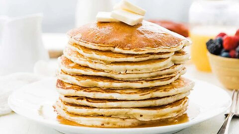Fluffy Buttermilk Pancakes Recipe Cooked on a Griddle