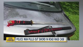 Police: Man threatens other driver with a samurai sword in a road rage attack