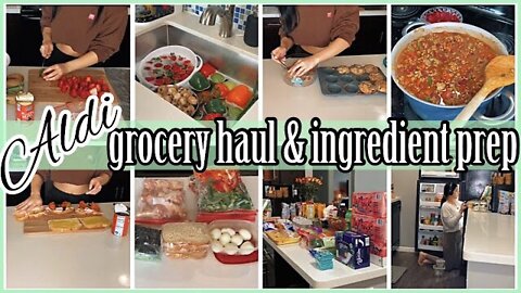 *NEW* SPRING ALDI GROCERY HAUL 2022👩🏻‍🍳COOK WITH ME | MARCH INGREDIENT & MEAL PREP🌿| ez tingz