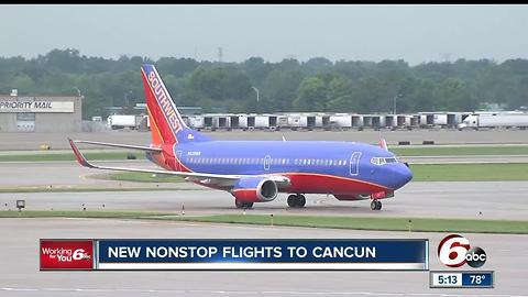 Southwest adds nonstop flights to Cancun from Indianapolis International Airport for Spring 2018