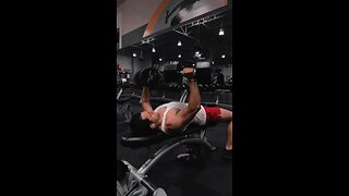 Flat bench dumbbell press ￼#fyp #viral #motivational #gym