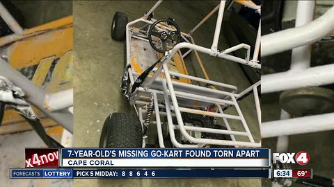 Sick child's stolen Go-Kart is located, but vandalized