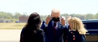 Vaccinated Joe Biden Avoids CDC Guidance - Wears Mask Outside With Other Vaccinated Individuals