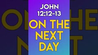 On The Next Day - John 12:12-13