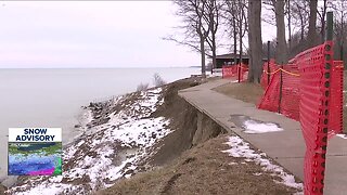 The shoreline along Geneva-On-The-Lake is disappearing, as erosion continues to eat away at Village Park