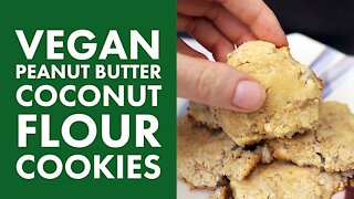Vegan Peanut Butter Coconut Flour Cookies