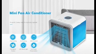 Mini Air Conditioner, Mini Fan Humidifier Purifier Unboxing And Review