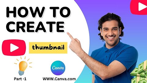 How To Create Youtube Thumbnail ? Rumble Thumbnail " Canva