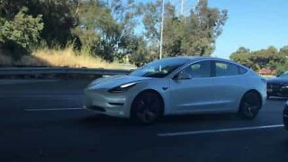 Condutor dorme ao volante de um Tesla