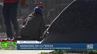 How will Arizona manage a COVID-19 outbreak in homeless encampments?