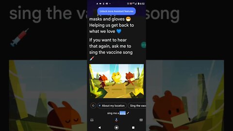 Google Assistant "Sing Me A Song" - The Vaccine Song