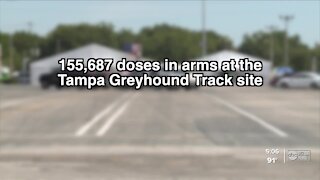 Tampa Greyhound Track vaccination site closes with more than 155,000 shots given