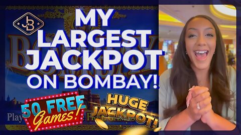 HUGE Jackpot! ⭐️ Getting 50 Free Spins on Bombay Slot Machine!