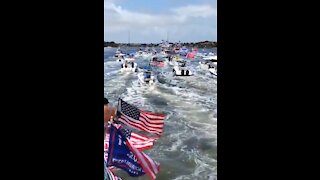 Trump Memorial Day Boat Parade in Jupiter, Florida