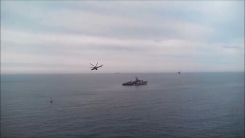 Mi 35Ms Over Suzdalets, Ship Of The Russian Black Sea Fleet