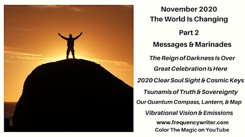 Election Day USA, Cosmic Keys & 2020 Clear Vision Marinades: Nov 2020 ~The World Is Changing (Pt 2)